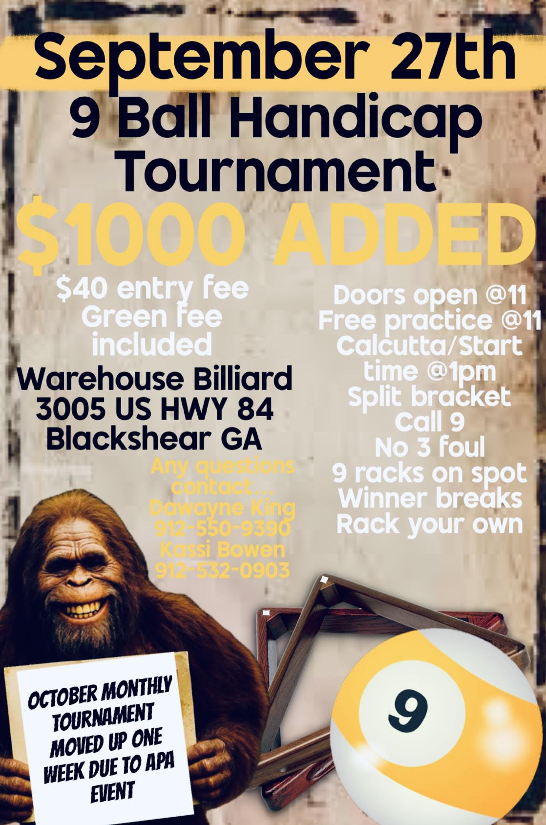 Tournament flyer / rules image